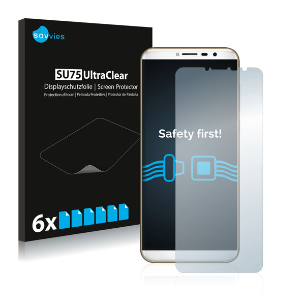 6x Savvies SU75 Screen Protector for Cubot X18