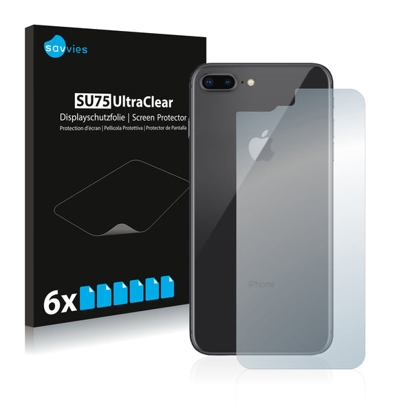 6x Savvies SU75 Screen Protector for Apple iPhone 8 Plus (Back)