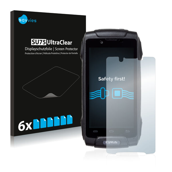 6x Savvies SU75 Screen Protector for Cyrus CS30