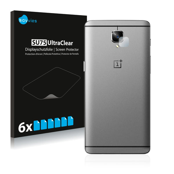 6x Savvies SU75 Screen Protector for OnePlus 3 (Camera)