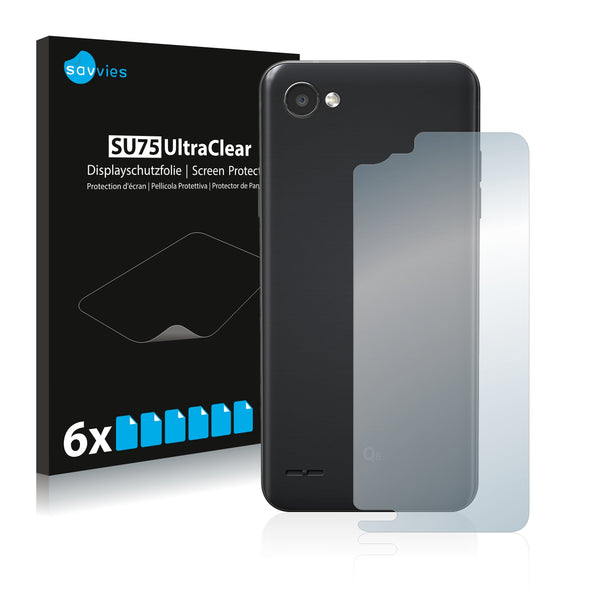 6x Savvies SU75 Screen Protector for LG Q6 (Back)