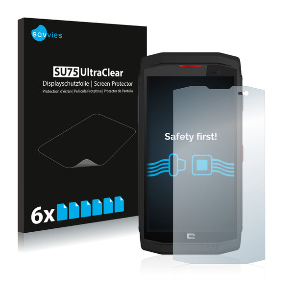 6x Savvies SU75 Screen Protector for Crosscall Trekker X3