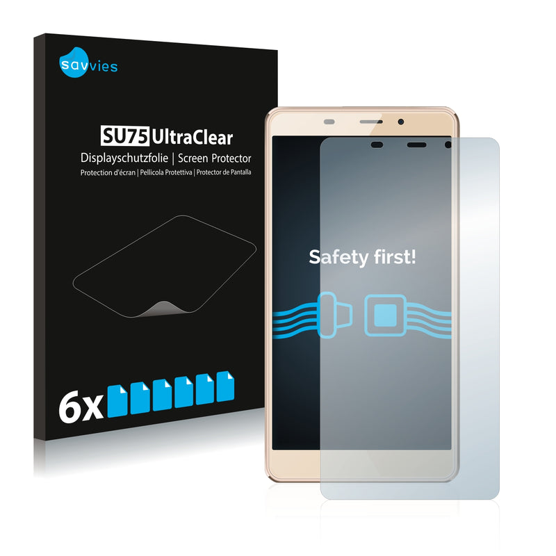 6x Savvies SU75 Screen Protector for Leagoo M8 Pro