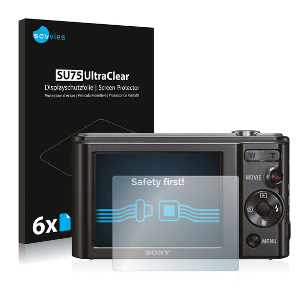 6x Savvies SU75 Screen Protector for Sony DSC-W800B