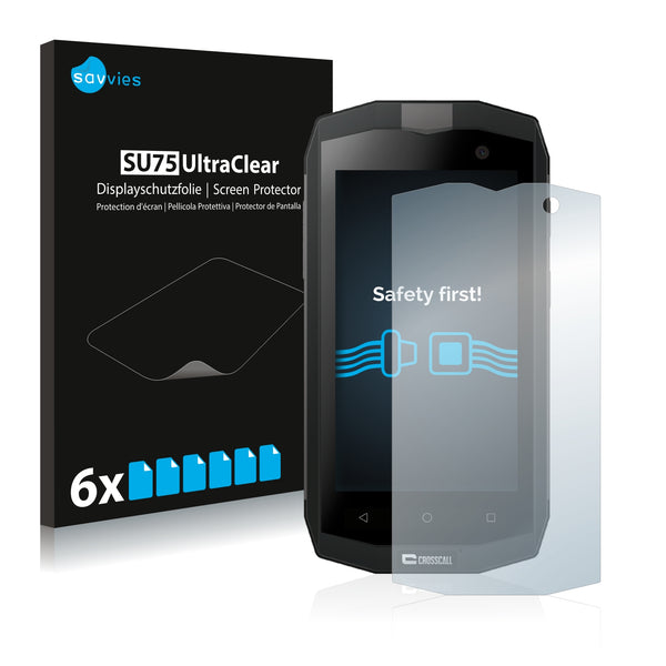 6x Savvies SU75 Screen Protector for Crosscall Trekker M1 Core