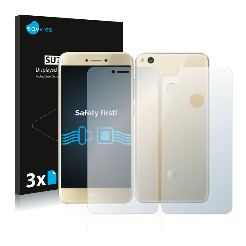 6x Savvies SU75 Screen Protector for Huawei P8 Lite 2017 (Front + Back)