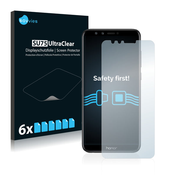 6x Savvies SU75 Screen Protector for Honor 9 Lite