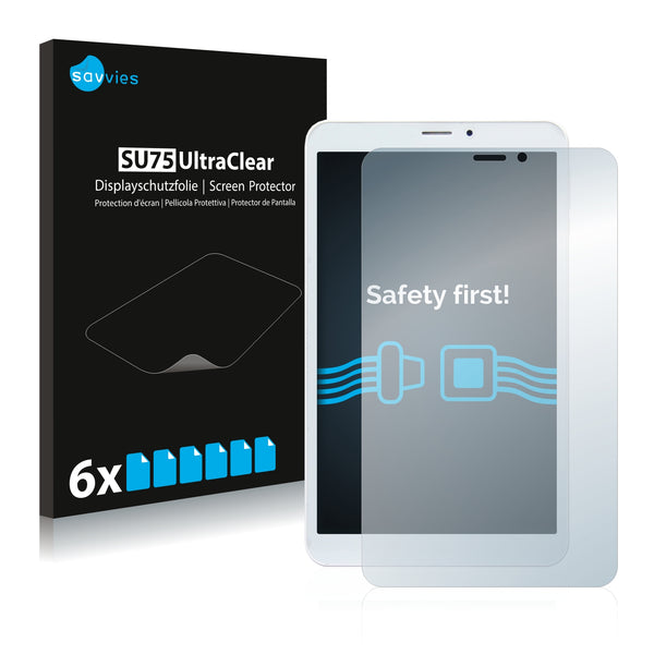 6x Savvies SU75 Screen Protector for Mediacom SmartPad 8.0 S2 4G