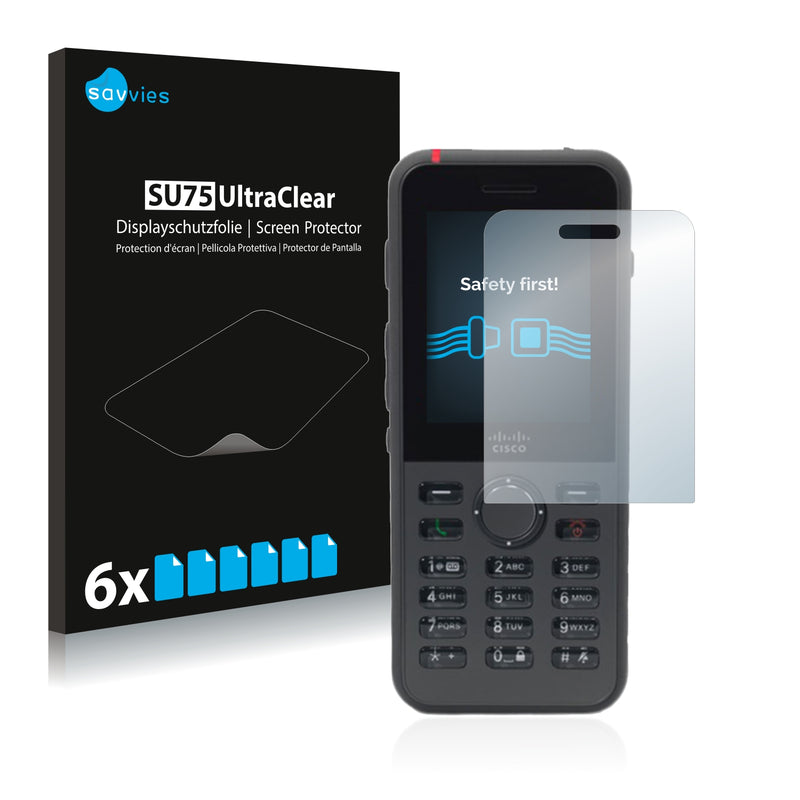 6x Savvies SU75 Screen Protector for Cisco IP Phone 8821