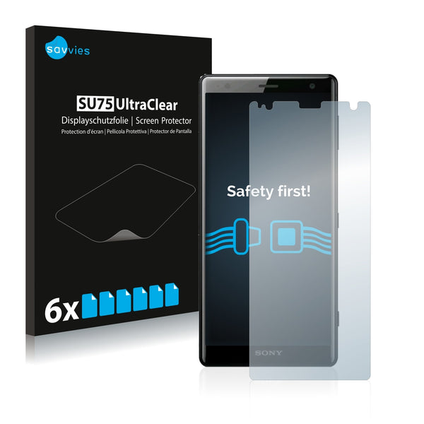 6x Savvies SU75 Screen Protector for Sony Xperia XZ2