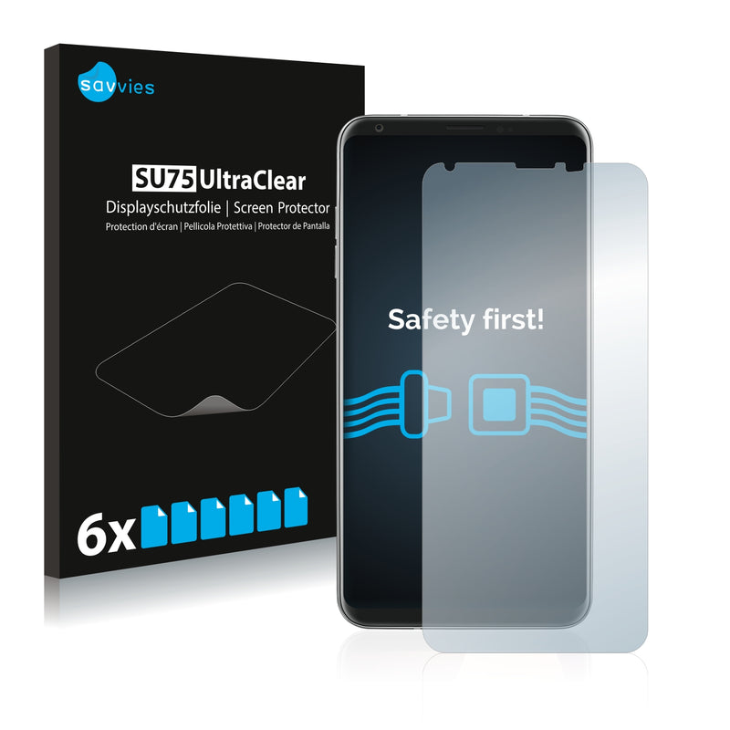 6x Savvies SU75 Screen Protector for LG V30s