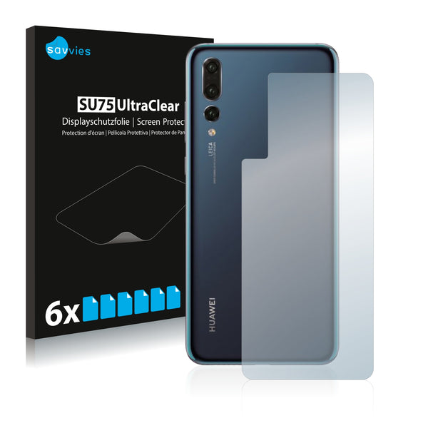 6x Savvies SU75 Screen Protector for Huawei P20 Pro (Back)