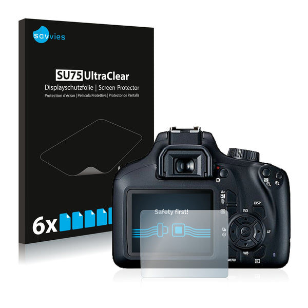 6x Savvies SU75 Screen Protector for Canon EOS 4000D