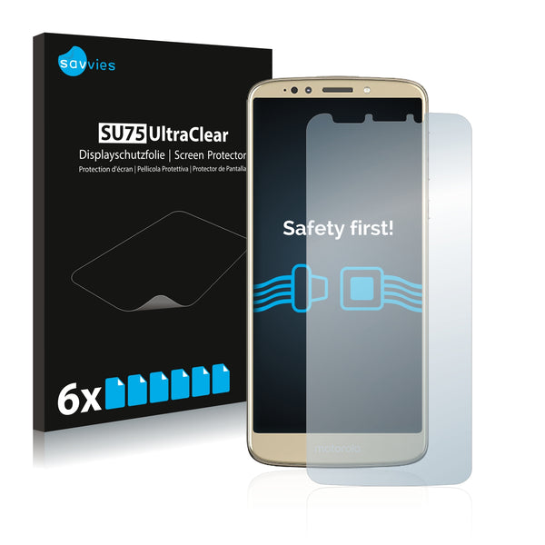 6x Savvies SU75 Screen Protector for Motorola Moto E5 Plus