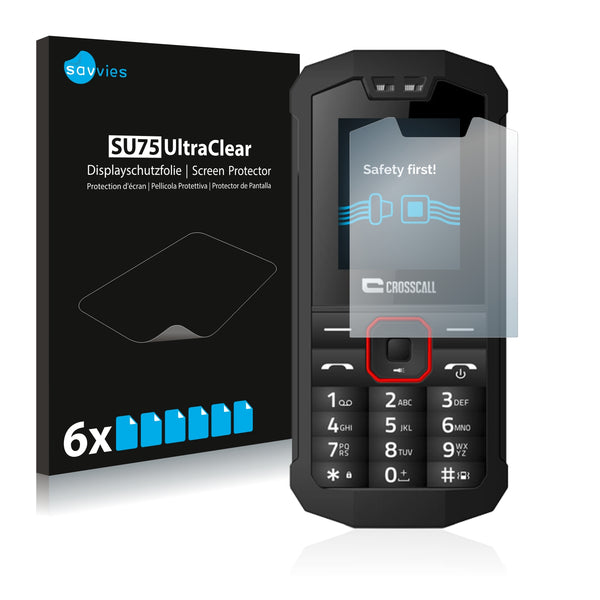 6x Savvies SU75 Screen Protector for Crosscall Spider X1