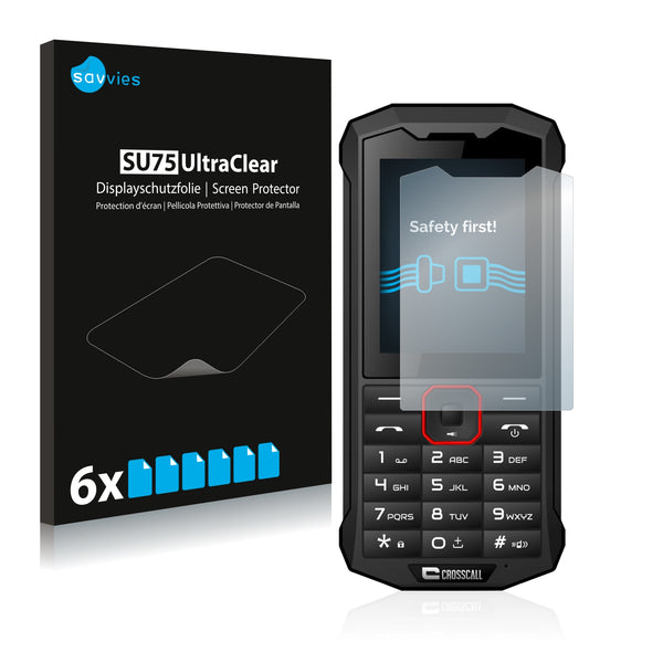6x Savvies SU75 Screen Protector for Crosscall Spider X4