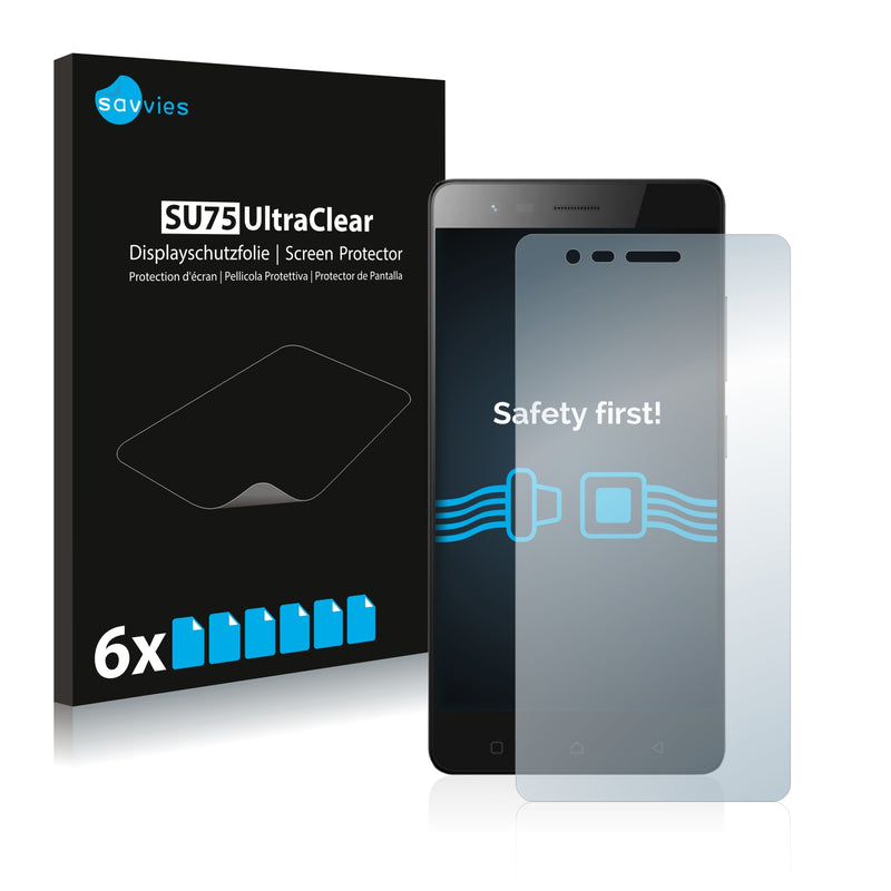 6x Savvies SU75 Screen Protector for Lenovo Vibe K5 Note