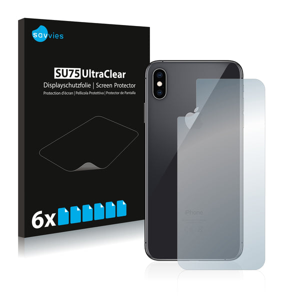 6x Savvies SU75 Screen Protector for Apple iPhone Xs (Back)