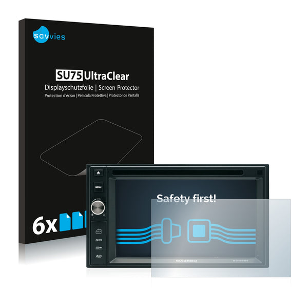 6x Savvies SU75 Screen Protector for Macrom M-DVD5566