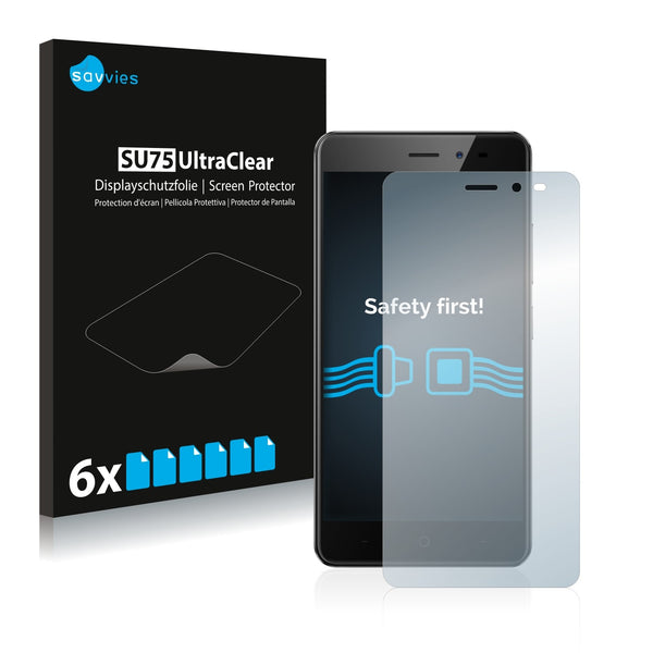 6x Savvies SU75 Screen Protector for TP-Link Neffos X1 Lite