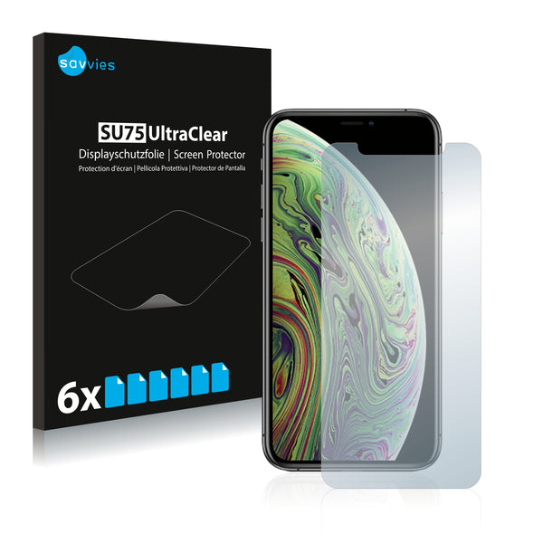 6x Savvies SU75 Screen Protector for Apple iPhone Xs