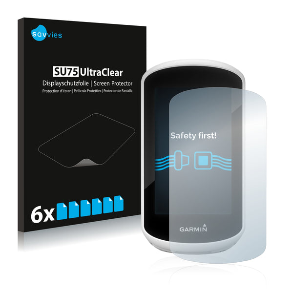 6x Savvies SU75 Screen Protector for Garmin Edge Explore 2018