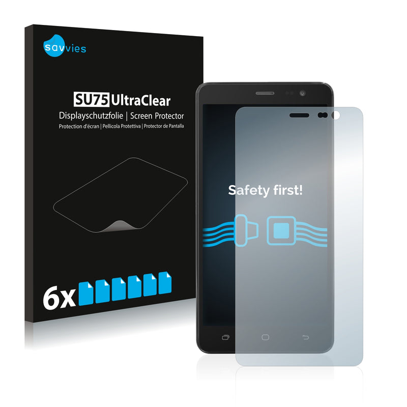 6x Savvies SU75 Screen Protector for Medion Life E5520 (MD 99687)