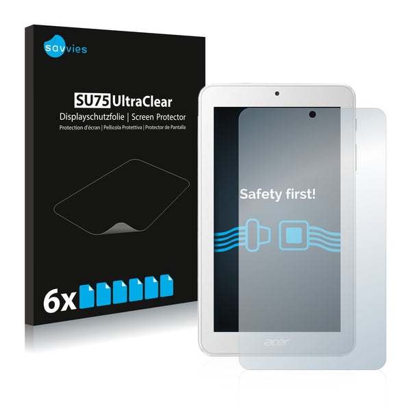 6x Savvies SU75 Screen Protector for Acer Iconia One 7 B1-7A0