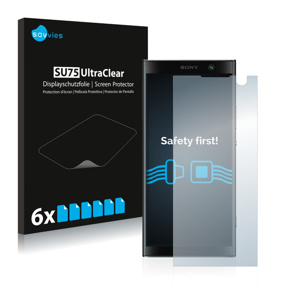 6x Savvies SU75 Screen Protector for Sony Xperia XA2 Plus