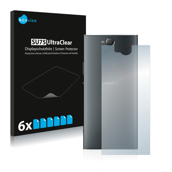 6x Savvies SU75 Screen Protector for Sony Xperia XA2 Plus (Back)