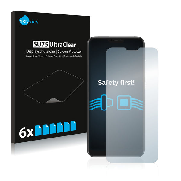 6x Savvies SU75 Screen Protector for Xiaomi Mi A2 Lite