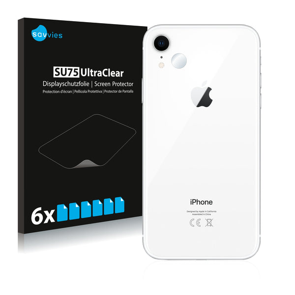 6x Savvies SU75 Screen Protector for Apple iPhone XR (Camera)