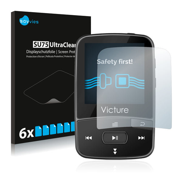 6x Savvies SU75 Screen Protector for Victure MP3 Player M3