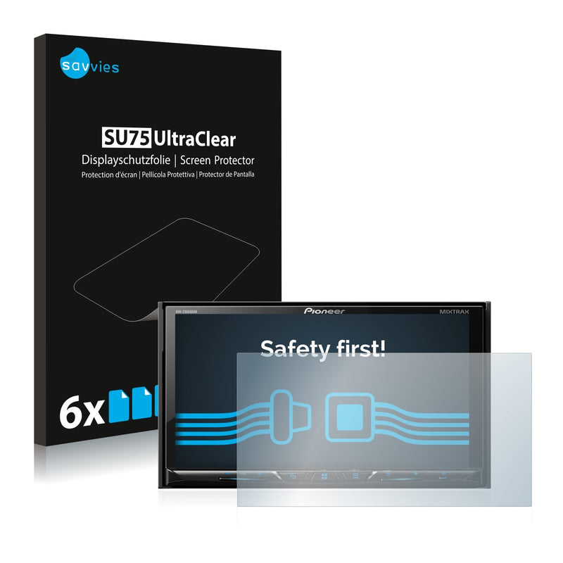 6x Savvies SU75 Screen Protector for Pioneer AVH-Z5000DAB