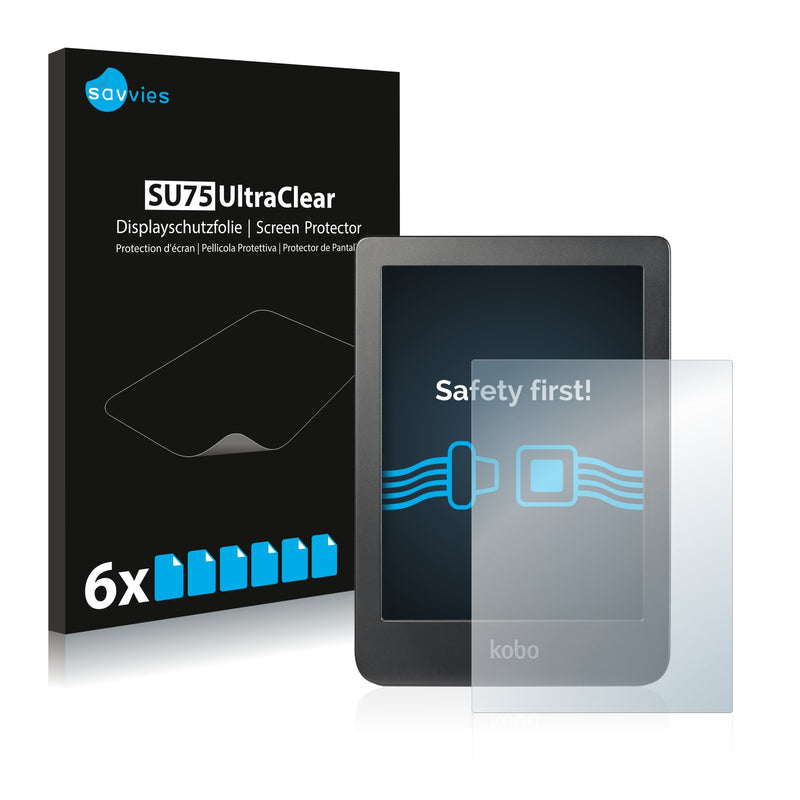 6x Savvies SU75 Screen Protector for Kobo Clara HD (6)