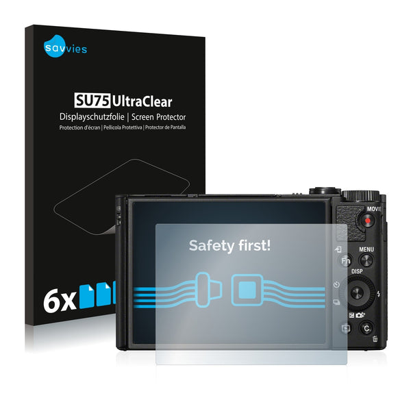 6x Savvies SU75 Screen Protector for Sony Cyber-Shot DSC-HX95
