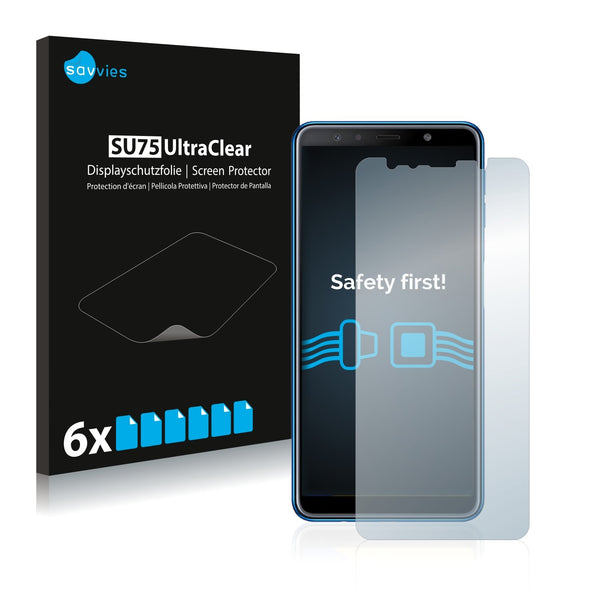 6x Savvies SU75 Screen Protector for Samsung Galaxy A7 2018