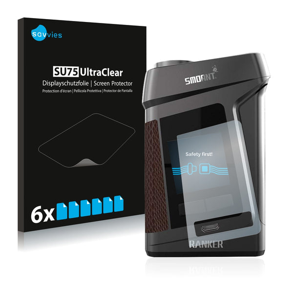 6x Savvies SU75 Screen Protector for Smoant Ranker 218W