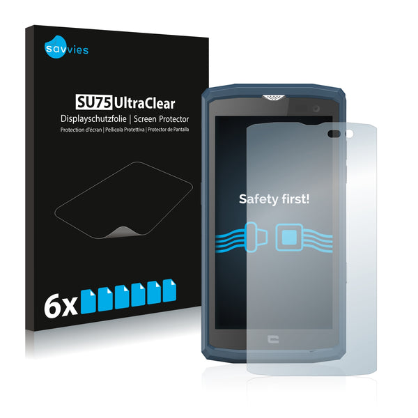 6x Savvies SU75 Screen Protector for Crosscall Core X3