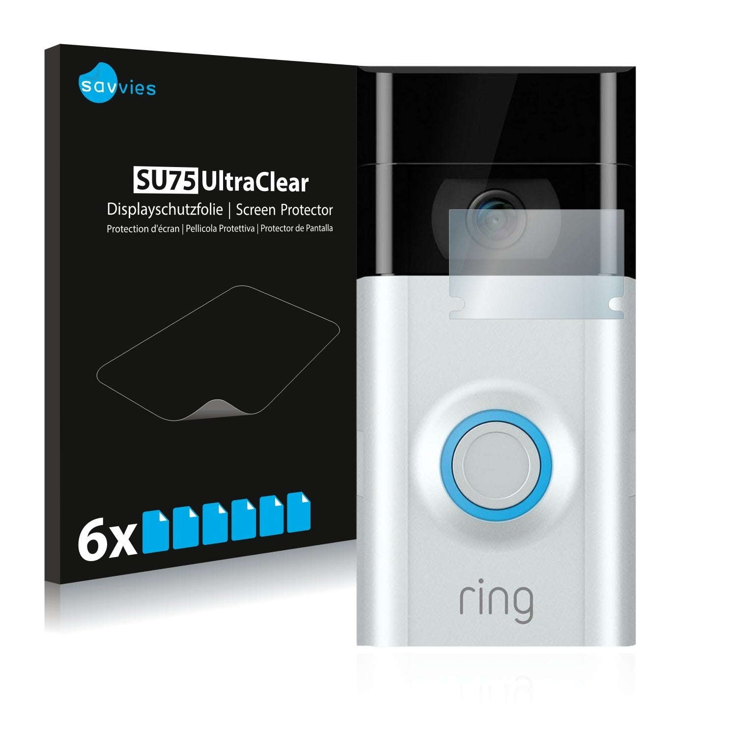 6pk Film Screen Protectors for Ring Doorbell 2 (Lens) - ScreenShield