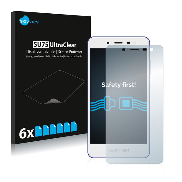 6x Savvies SU75 Screen Protector for Clementoni ClemPhone 7.0 (5)