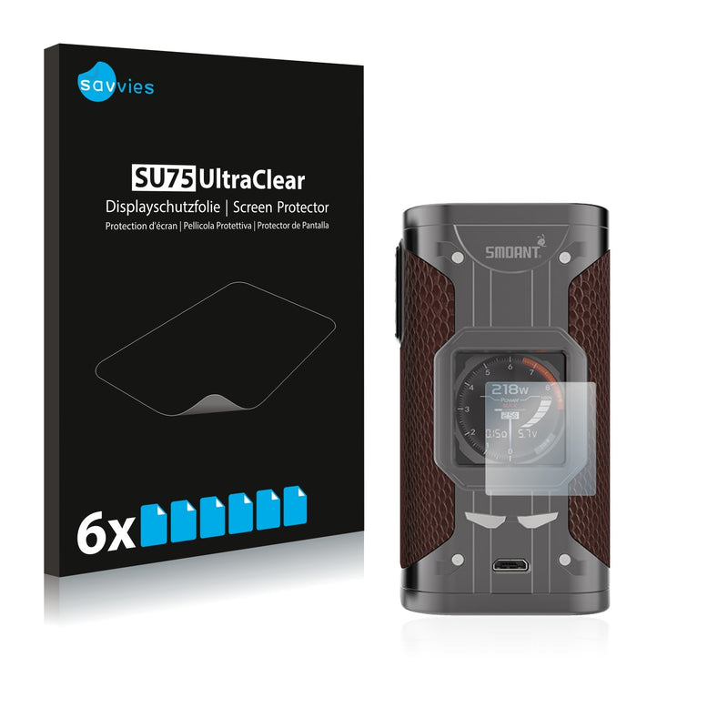 6x Savvies SU75 Screen Protector for Smoant Cylon Mod