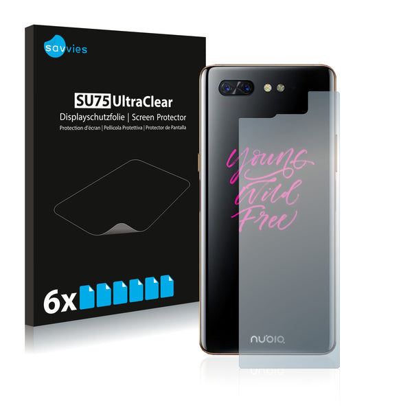 6x Savvies SU75 Screen Protector for ZTE Nubia X (Back)