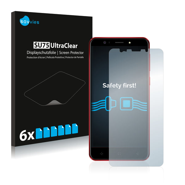 6x Savvies SU75 Screen Protector for Elephone P8 3D