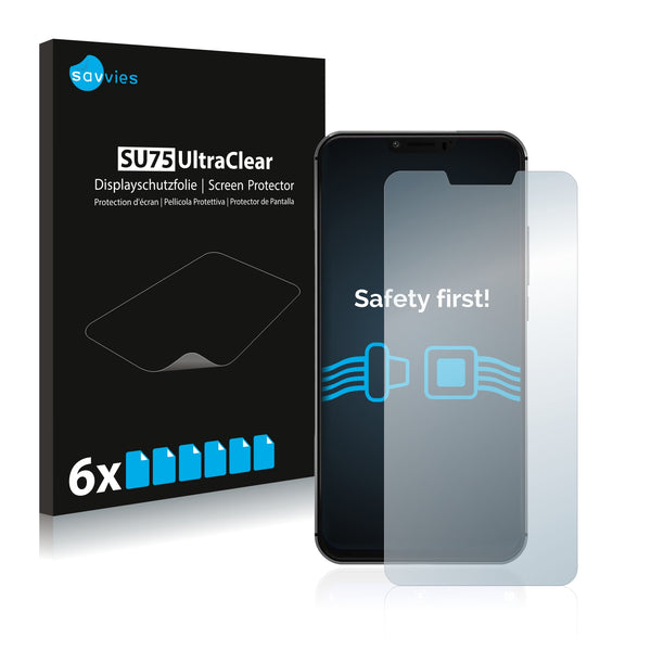 6x Savvies SU75 Screen Protector for Vernee M8 Pro
