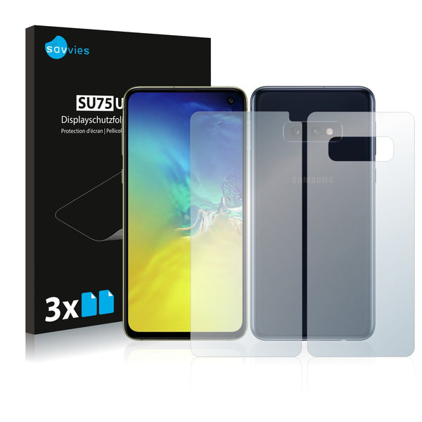 6x Savvies SU75 Screen Protector for Samsung Galaxy S10e (Front + Back)