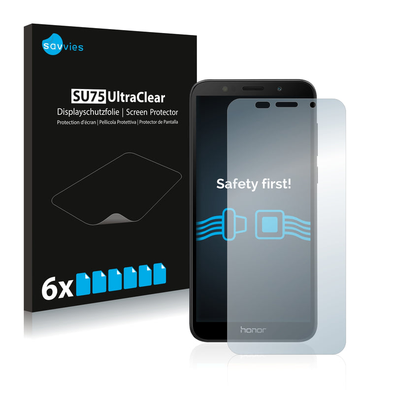 6x Savvies SU75 Screen Protector for Honor 7s