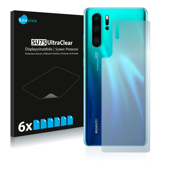 6x Savvies SU75 Screen Protector for Huawei P30 Pro (Back)