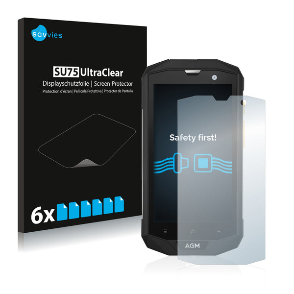 6x Savvies SU75 Screen Protector for AGM A8