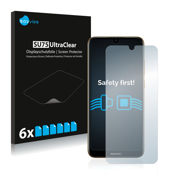 6x Savvies SU75 Screen Protector for Huawei Y6 Pro 2019